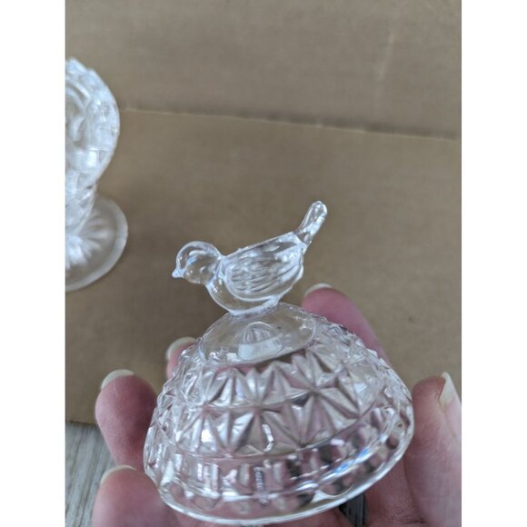 Hofbauer The Byrdes Trinket Dish 4" Stemmed Birds - Picture 2 of 6